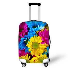 Travelling Luggage Cover Washable Suitcase Protector Anti-scratch Suitcase cover Colorful Luggage suitcase protective cover Fits 18-30 Inch (S (18"-22" Cover), 02)