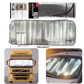 Xukey 2.2M Windshield Sun Shade Foldable UV Block Cover For Truck Van Bus Extra Large.