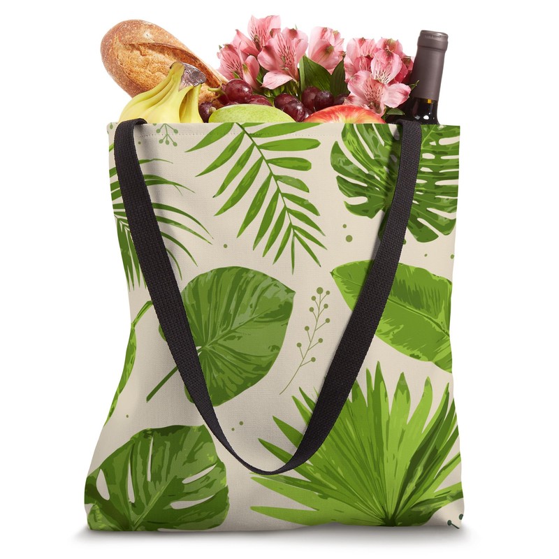 Tropical Leaves, Monstera Tote Bag