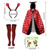 LXYYDS Women's Ladybird Costume with Cape, Headband, Leg Warmers, Tattoos,