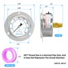 MEANLIN MEASURE 0~160Psi Liquid Filled Pressure Gauge Front Flange Panel