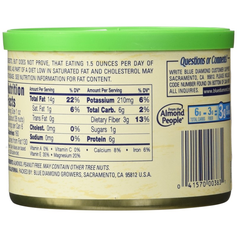 Blue Diamond Almonds Natural, 6 Ounce