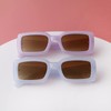 ADEWU Rectangular Sunglasses Women's 90s Retro Square Frame Large Trendy