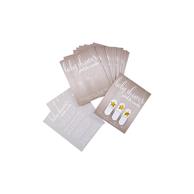 Fun Express Neutral Baby Shower Pickle Cards - 24 Pieces