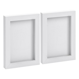 Nicola Spring Photo Frames - Fits Photo Size 4 x 6 (10 x 15cm) - Pack of 2 - White Picture Frame Wall Mounted Small Portrait Photo Frame with Stand Freestanding Photo Certificate Display Poster Frame
