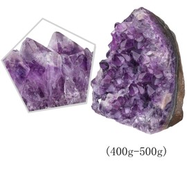 mookaitedecor Natural Amethyst Druzy Segment Raw Piece Gemstone Amethyst Crystal Druze Natural Piece Decorative Stones (400-500 g)