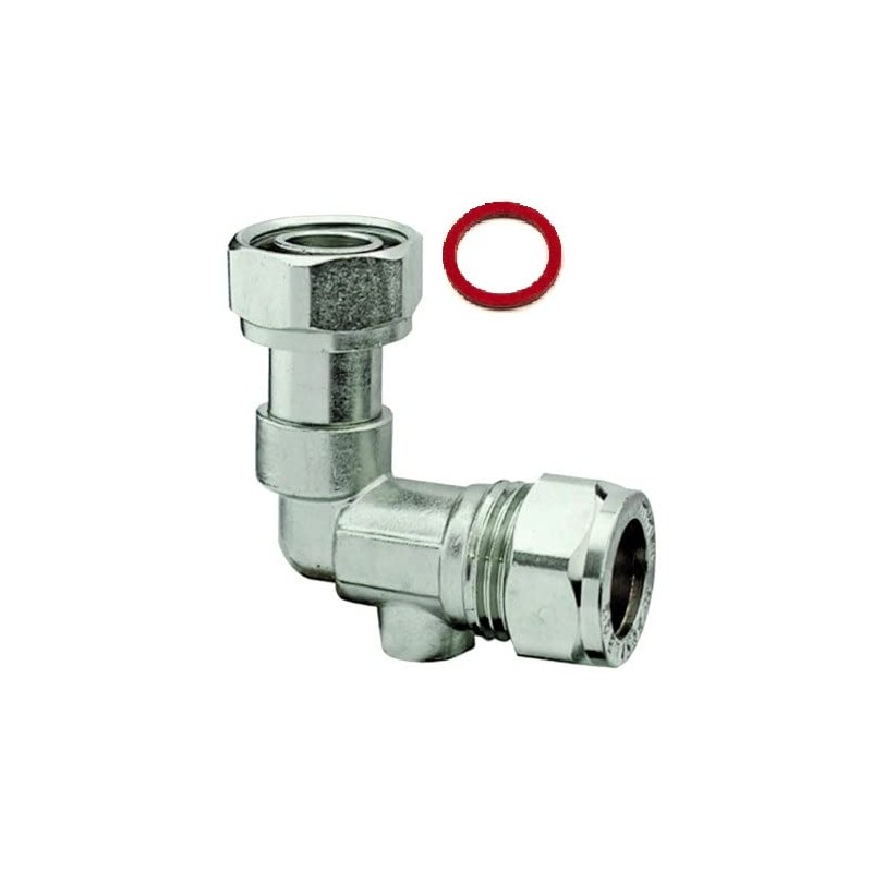 UKDeals Direct® 15mm Chrome Service Valve Angle 1/2" Inc Washer