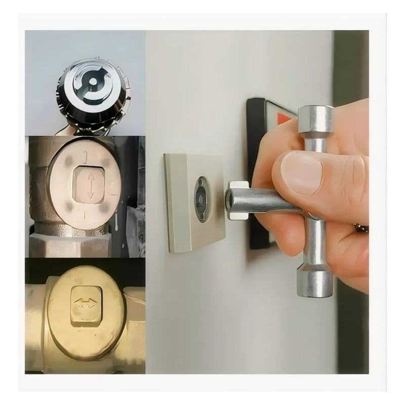 Llave Para Tablero/gabin Eléctrico Universal Metalica 6 En 1