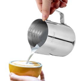 Milk Frothing Pitcher, X-Chef Stainless Steel Creamer Frothing Pitcher 20 oz (600 ml)