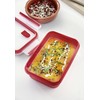 Tefal Master Seal Micro Rectangle Food Storage, Red/Clear, 1.2 Litre