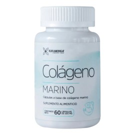 Colgeno Marino  Alta biodisponibilidad  60 Cpsulas de 500 mg  Ayuda al crecimiento del cabello  Firmeza y elasticidad de la piel  Fortalece cabello y 