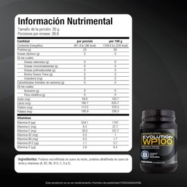 Evolution Wp100 Proteína Aislada Suero Sabor 800g Polvo Carbs