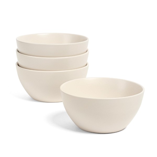 over&back Coupe Cereal Bowl Set - Stoneware Dishes - Comes