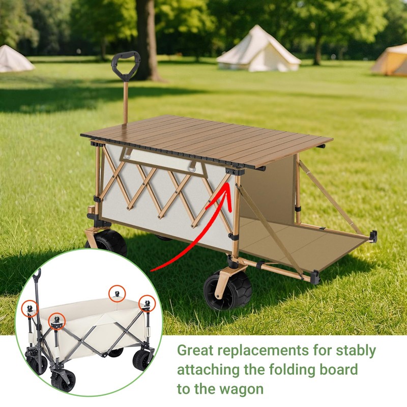 Camping Folding Wagon Table Buckles, Garden Cart Desktop Mounting Accessories,