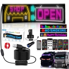 Ojos LED Programables para Parabrisas, Pantalla Flexible con Control Bluetooth App para Auto