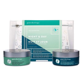 Patchology Night & Day Under Eye Patches For Dark Circles Kit and Puffy Eyes Care & Treatment - Under Eye Mask with Collagen (Day), Retinol (Night) - Eye Bags, Puffiness & Wrinkles Reducer (60 Pairs)