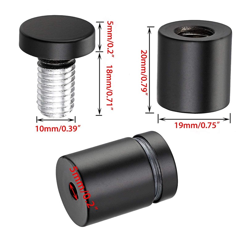 BTSKY Pack of 24 Sturdy Stainless Steel Sign Standoff Screws