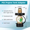 Aekops 100 lb Propane Tank Adapter, Propane Gauge for 100
