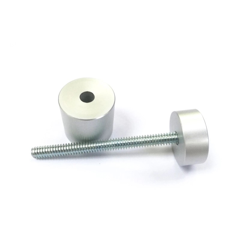 FixtureDisplays 4PK Aluminum Standoff Metal Standoffs 1/4"x20 Hardware for Glass
