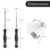 12 PCS Carburetor Adjustment Tool, Including Pac Man/Single D/Splined/Eccentric/-Shapda/Six Star/Hexagon/Double