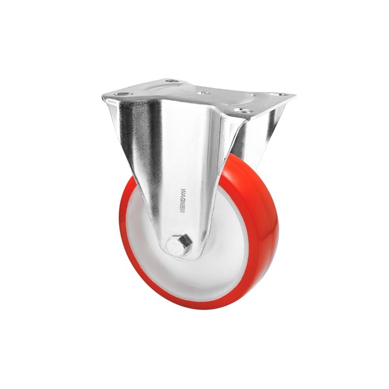 WAGNER Soft fixed castor, diameter 100 mm, height 125 mm,