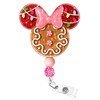 JoySolar Christmas Badge Reel Retractable - Cute Gingerbread Mouse Retractable