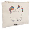Mr. & Mrs. Panda Unicorn Make-Up Bag, White, Hand Drawn