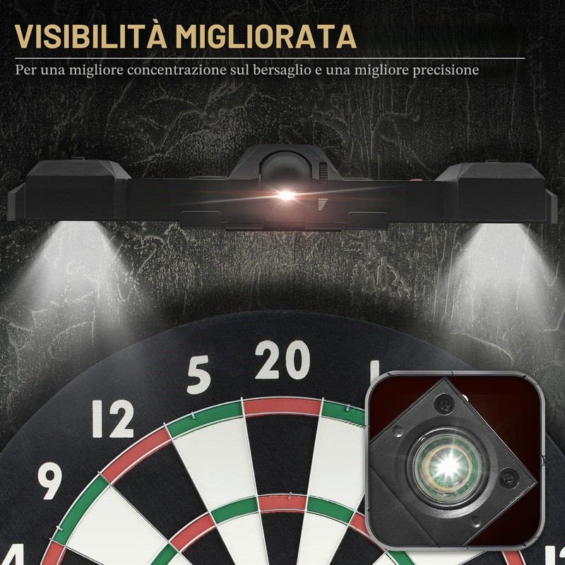 Naissgo Illuminazione per bersaglio, freccette, illuminazione per bersaglio, linea di