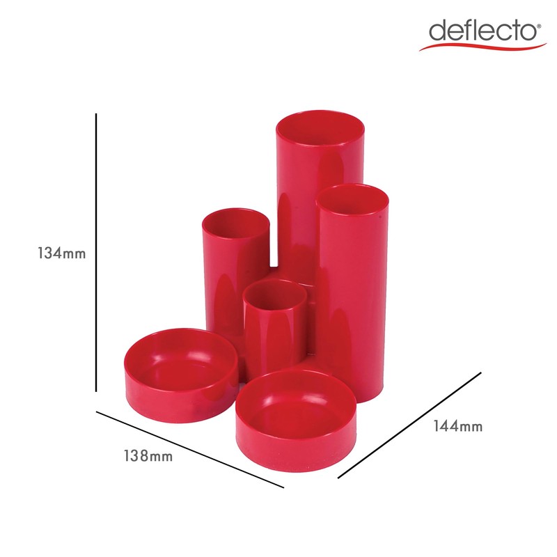 Deflecto Value Tidy Tube - Red