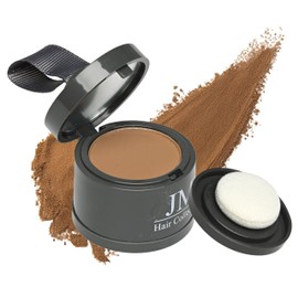 JM Hair Collection Root Cover Up – Light Medium Brown Temporary Hair Color Powder for Gray Root Concealing & Touch-Up – Water-Resistant, Easy-Blend Compact for All Hair Types
