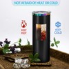 YOUKE OLA 16 Pack Rainbow Plated Stainless Steel Tumbler Straight
