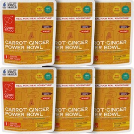 GOOD TO-GO Carrot-Ginger Power Bowl Stove-Free™ Cold Soak (6-Pack of Single Servings) | No Stove Required! Cold Soak Camping & Backpacking Food | Just Add Water Backpacking Meals | Good To-Go Dehydrated Meals Taste Better Than Freeze Dried Food