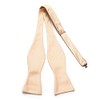 PenSee Mens Exquisite Woven Silk Self Bowtie Solid Plain Bow