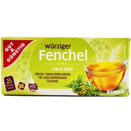 Gut & Günstig Spicy Fennel Tea Pack of 8 (8 x 75 g)