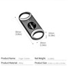 CIGARLOONG Cigar Cutter V-Cutter Stainless Steel Silver Cigar Cutter