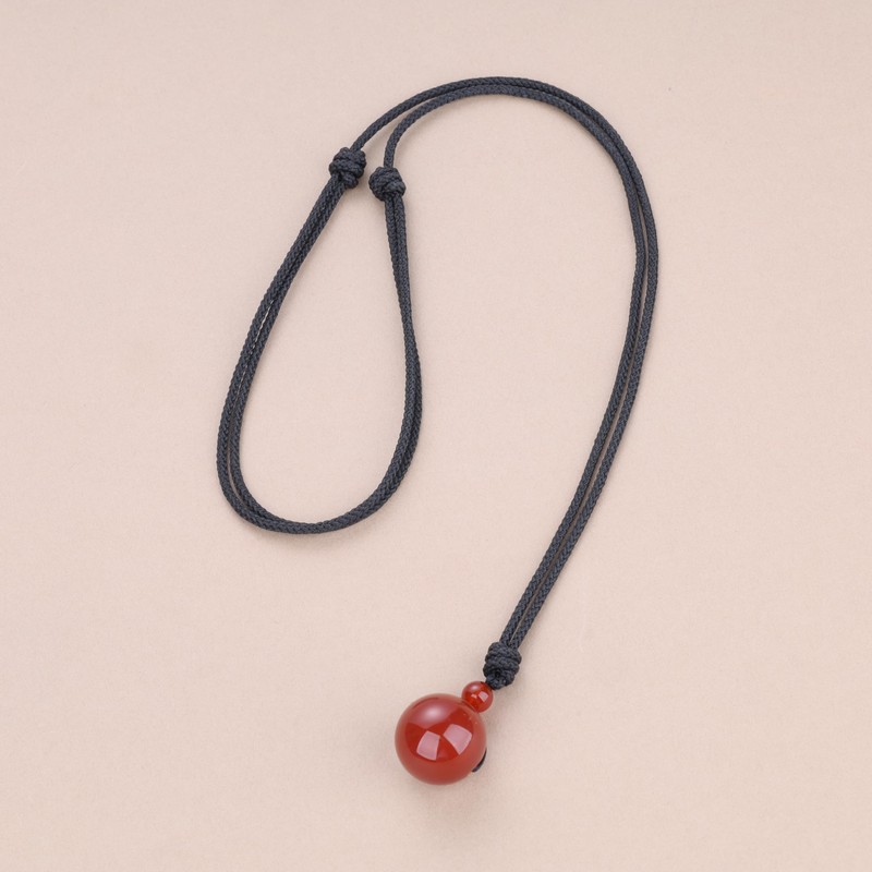 COAI Women's Men's Necklace with Gemstone Lucky Ball Pendant, Stone,