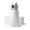 Airlaid 50 White Cutlery Napkins, Cutlery Pockets with Napkin 32cm