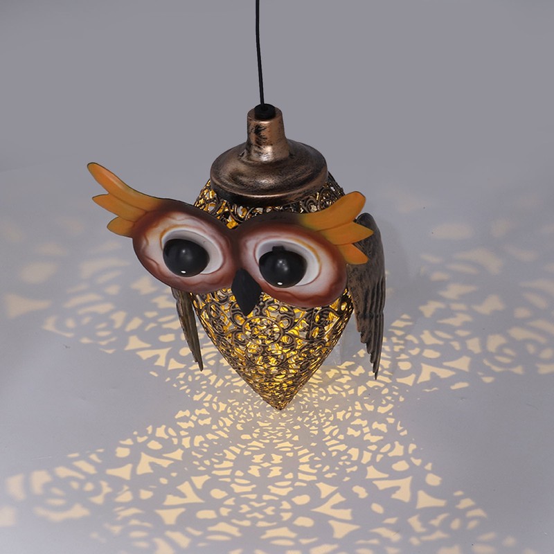 Hanging Solar Light LED IP55 Waterproof Night Owl Design Peaceful