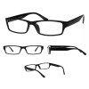 SA106 Mens 90s Classic Narrow Rectangular Black Plastic Rim Dad