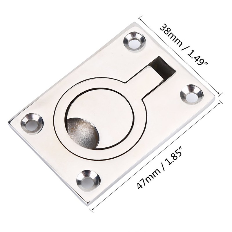 Boat Hatch Handle, Stainless Steel Ring Handle Flush Hatch Locker