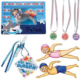 Fun Express Speedy Swimmer Craft Kit Assortment - Makes 84
