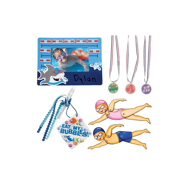 Fun Express Speedy Swimmer Craft Kit Assortment - Makes 84