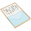 Portico Designs Feathers Notecards, Off White, GTNC1803