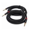 KOOKFJLLZ 1/4 Inch TRS Cable 10FT 2-Pack, 6.35mm Balanced OFC