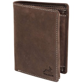 Fa.Volmer® Men's Genuine Leather Wallet with RFID Protection Brown