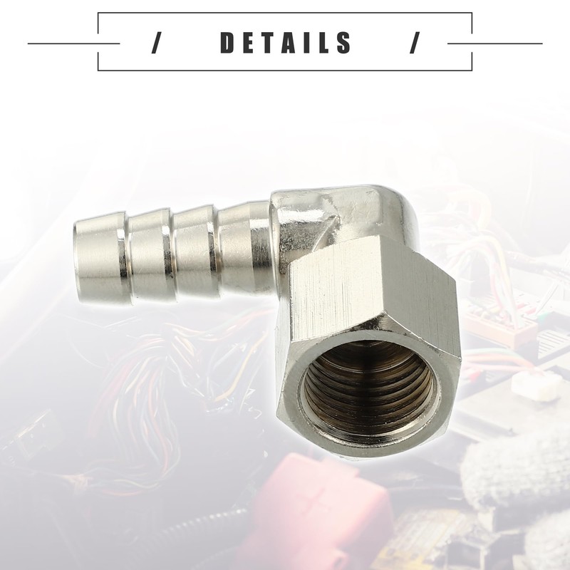 Motoforti Universal Car 90 Degree Brass Fitting Hose Adapter, Hose