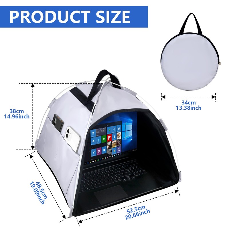 HoYiXi Universal Laptop Sun Shade and Privacy Foldable Shield Working