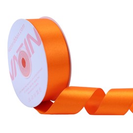 VATIN 25 Metres Satin Ribbon Orange 25 mm Ribbon Gift Ribbon Decorative Ribbon Satin Ribbon