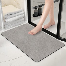 Zoryllic Thin Bath Mats for Bathroom Non Slip Bath Rug Bathroom Mats Super Absorbent Floor Mat Washable Bathroom Rugs fit Under Door,for Bathtub,Kitchen,Shower and Laundry Room