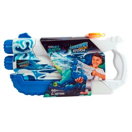 Waterzone Storm Double Blaster, Colour Printed, Pump Mechanism, Double Jet, Tank Volume: 900 ml, Range: 8 m, 36 cm, from 3 Years